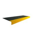 Photo : Nez de marche large antidérapant 345 x 55 mm Extérieur et Intérieur Noir / Jaune - L 1 m x l 345 mm x H 55 mm