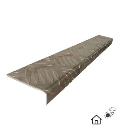 Nez de marche antidérapant aluminium grain de riz