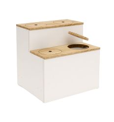 Présentoir Fleuriste Professionnel Gradin 2 Niveaux Blanc