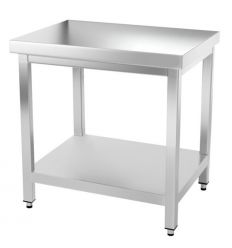 Table Inox 60x60 avec 1 étagère