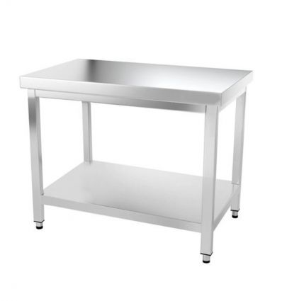 Table professionnelle Inox 100 x 60 avec 1 étage
