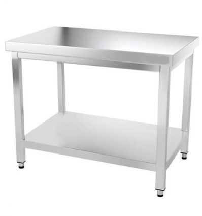 Table de travail Inox 120x60 avec 1 étagère