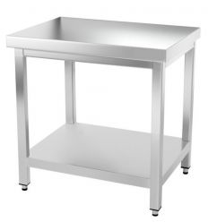 Table Inox 70x70 cm avec étage simple