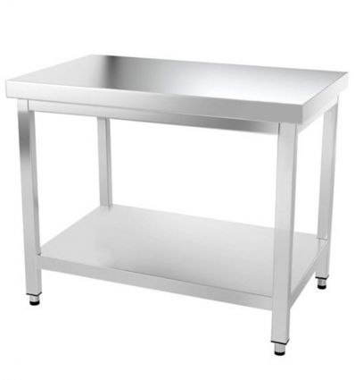 Table en Inox 120x70 avec étage simple