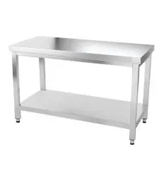 Table de travail Inox 160x70 avec étagère simple