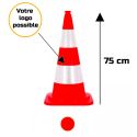 Photo : Cône de signalisation autoroute lesté 75 cm K5a Noire - Non