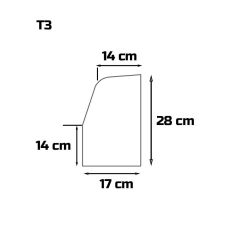 Bordure T3 en béton dimensions