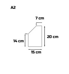 Dimensions Bordure A2 en béton