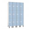 Casiers Piscine Multicases 4 colonnes/12 casiers Bleu clair