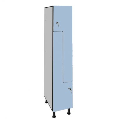 Casier Piscine Vestiaire Colonnes Z 1 colonne / 2 casiers Bleu