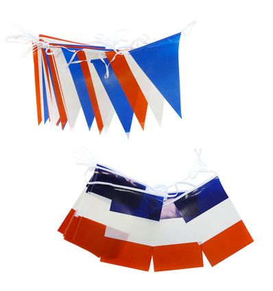 Image Vectorielle Bannière. Guirlandes, Fanions, Bleu, Blanc, Rouge (2b) | Adobe