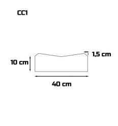 Caniveau CC1 en béton schéma dimensions