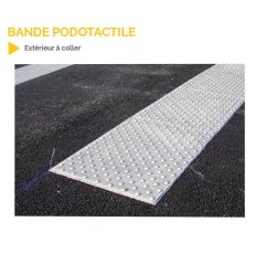Dalle podotactile thermocollée blanche 420 x 600 mm