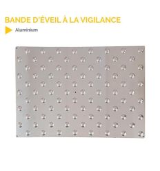 Bande podotactile en aluminium brut
