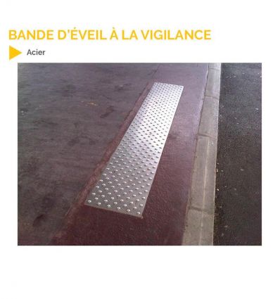 Dalle podotactile escalier inox