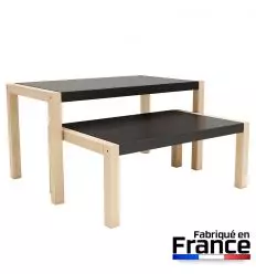 Tables Gigognes Fleuriste en Sapin Massif