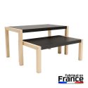 Photo : Tables Gigognes Fleuriste en Sapin Massif Sans