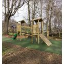 Photo : Parcours de Jeux en Bois 3 à 12 ans Par scellement béton
