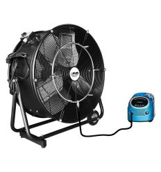 Ventilateur industriel gros débit sur roues avec kit brumisateur