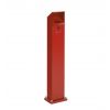 Cendrier colonne 2 litres en acier galvanisé couleur rouge feu
