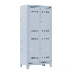 Vestiaire visitable 4 cases grises