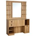 Photo : Coiffeuse Barbier en Bois avec Miroir Bois clair - Sans vasque