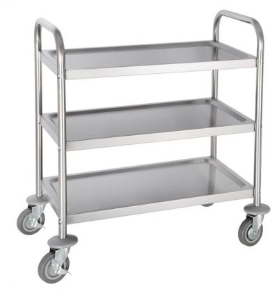 Chariot de Service 3 Niveaux dimensions plateaux L. 686 x P. 380