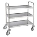 Photo : Chariot de Service Inox 3 Plateaux 380 x 686 mm