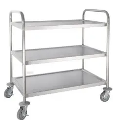 Chariot de Service Inox 3 Plateaux