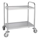 Photo : Chariot de service Inox 2 plateaux 400 x 700 mm