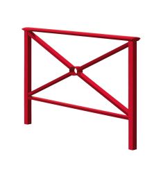 Barrière croix de saint andré rouge
