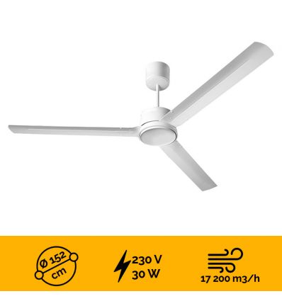 Destratificateur d'air industriel à pales reversibles très basse consommation 152 cm