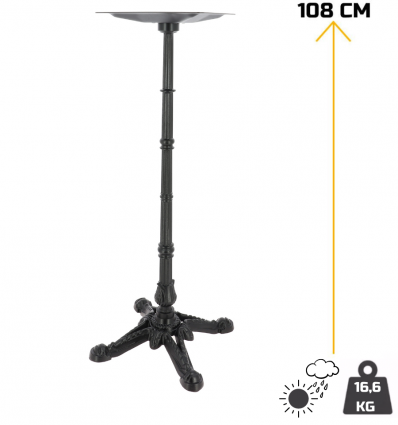 pied de table pour mange debout en fonte 4 pieds