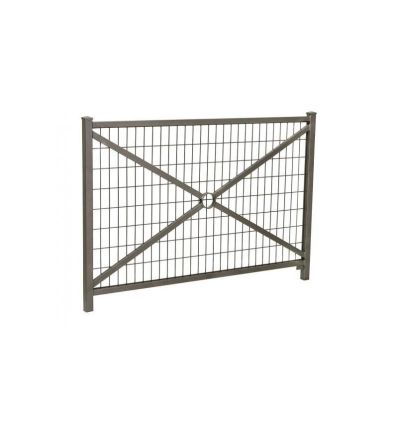 Barrière croix de Saint André grillagée gris Barrière croix de Saint André grillagée gris