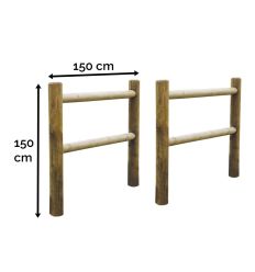 Dimensions Barrière Chicane Bois