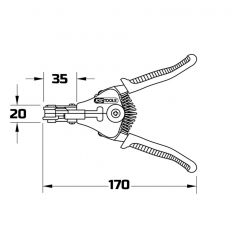 Dimensions de la Pince à Dénuder Automatique Latérale