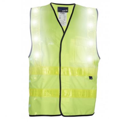 Gilet avec Led Haute visibilité Jaune Classe 2
