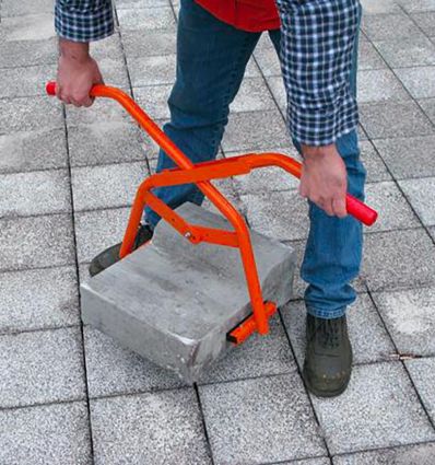 Pince à bordure manuelle fixe transversale acier peint orange