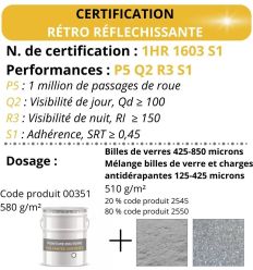 Certification obtenue NF par l'ASCQUER performance P5 Q2 R3 S1