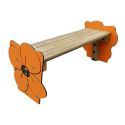 Photo : Banc Cour d'École spécial Enfant avec Forme Banquette Fleur - Sur platine