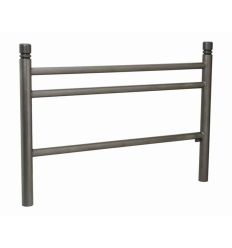Barrière trottoir avec lisses horizontales City Gris aluminium