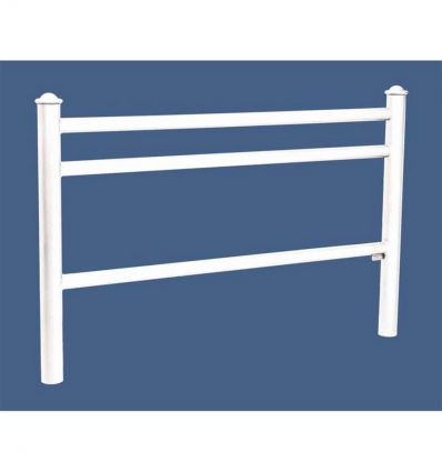 Barrière trottoir avec lisses horizontales Agora Blanc