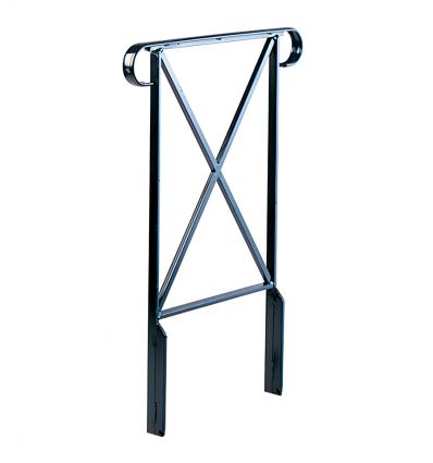 barrière de rue acier noir 25 cm avec crosses