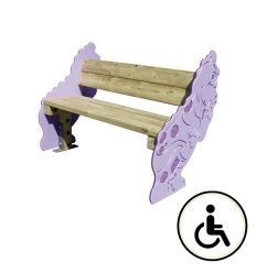 Banc Cour d'École spécial Enfant avec forme en Dragon Violet
