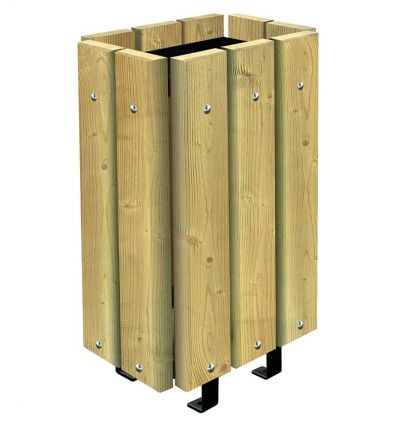 Poubelle extérieure en pin traité autoclave classe 4