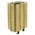 Photo : Poubelle en bois 30 litres Pin traité autoclave - Sans