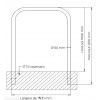 Dimensions Arceau de sécurité simple 1500 mm