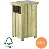 Poubelle 80 litres en bois certifié FSC