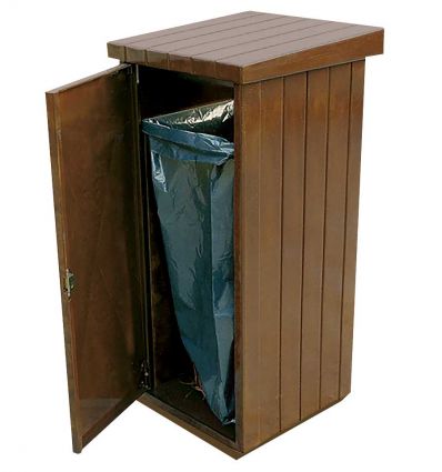 Poubelle béton à ouverture frontale