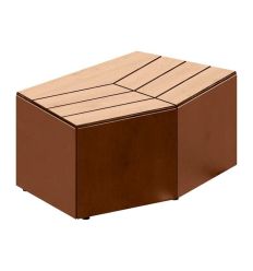 Banquette Urbaine en Bois Design Corten